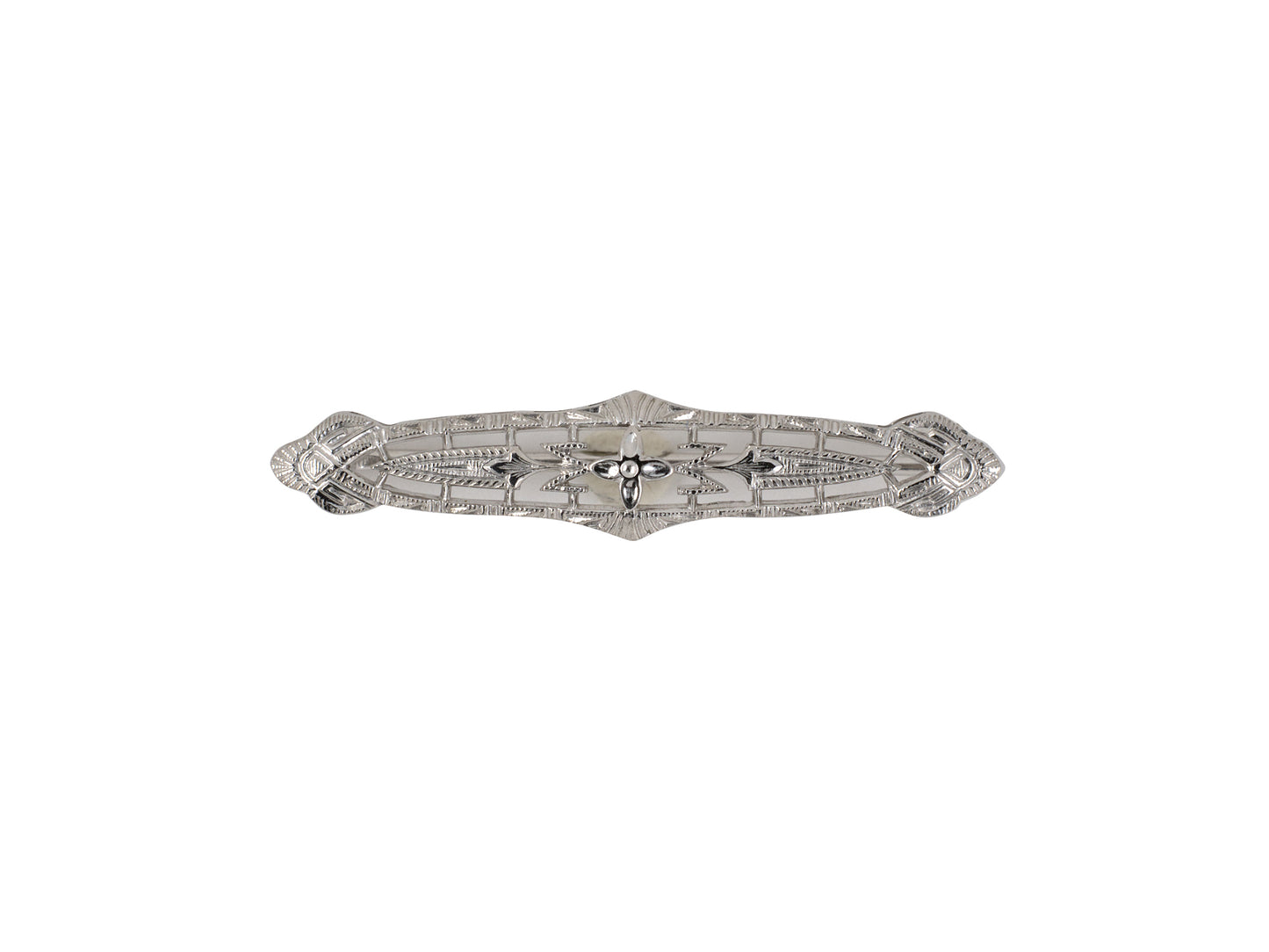 24148 - SOLD - Art Deco Krementz Gold Stamped Chased Lingerie Bar Pin