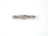 24148 - Art Deco Krementz Gold Stamped Chased Lingerie Bar Pin