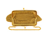 30207 - Art Nouveau French Gold Dual Compartment Mesh Purse