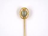 30218 - SOLD - Victorian Gold Cats Eye Stick Pin