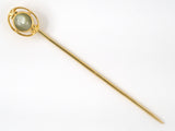 30218 - SOLD - Victorian Gold Cats Eye Stick Pin