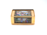 30542 - Circa 1815 Georgian S.S. Saillant French Gold Enamel Painted Pictures Objects D'Art Utility Box