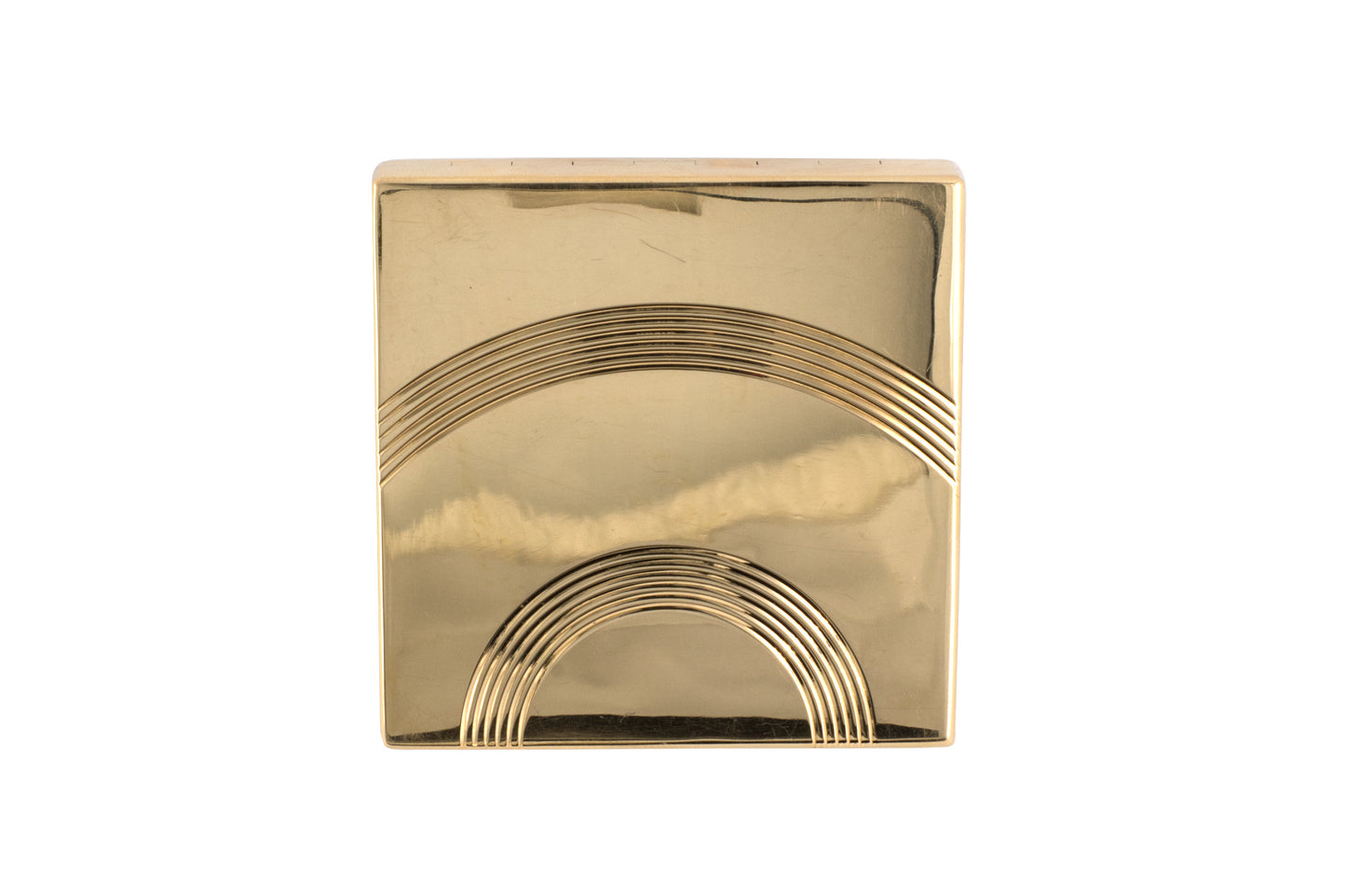 30740 - Retro Tiffany Gold Platinum Emerald Diamond Compact