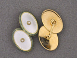 30904 - Art Nouveau Carter,Gough & Co Gold Pearl Cuff Links