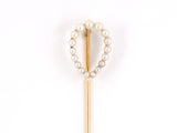 30924 - Victorian Gold Pearl Stick Pin