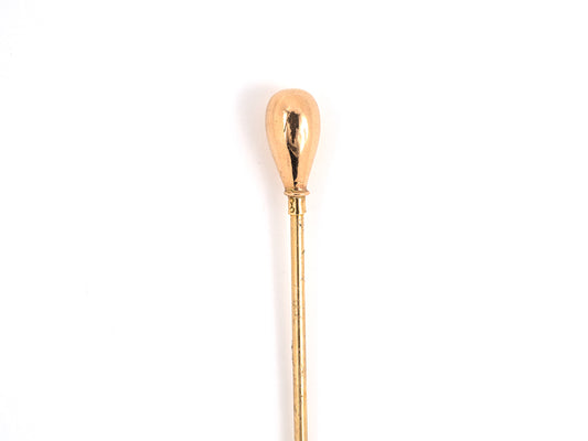 30926 - SOLD - Victorian Day Clark Gold Tear Drop Hat Pin