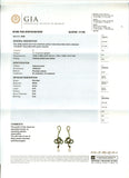 30931 - Art Nouveau Lalique Gold Baroque Pearl Green Enamel Plique-A-Jour Snake Earring Enhancers