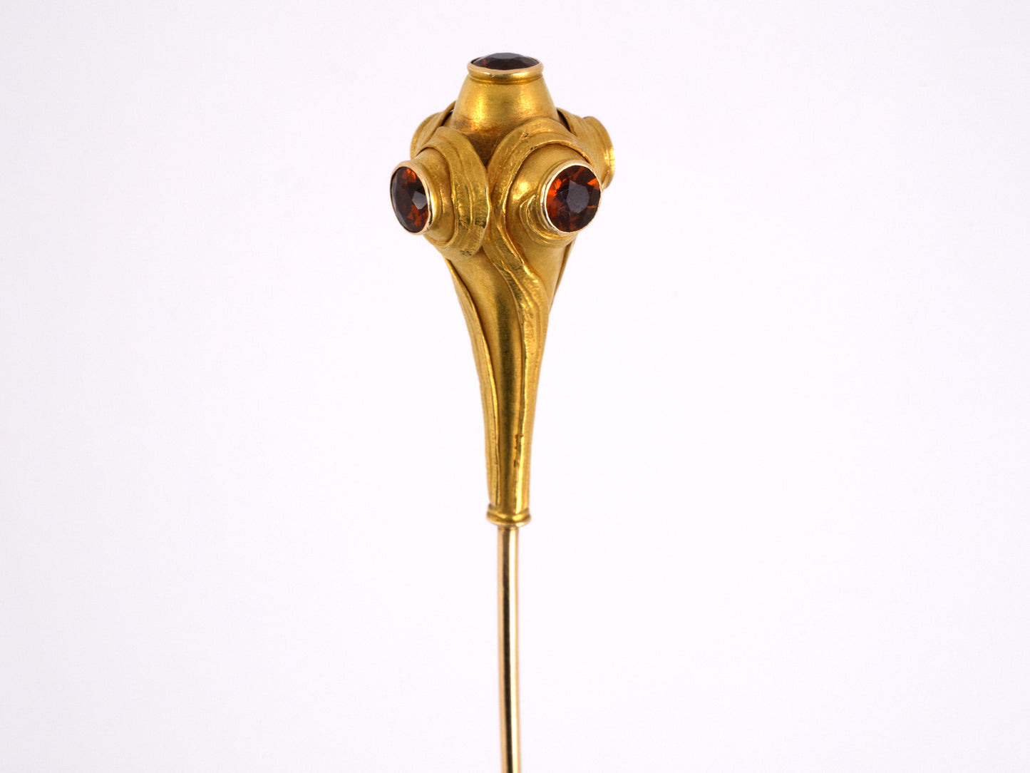 30936 - SOLD - Art Nouveau Sloan & Co. Gold Citrine Hat Pin
