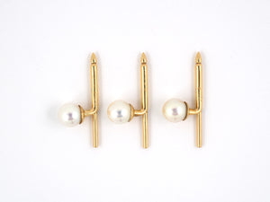 31138 - Cartier Gold Pearl Shirt Studs Buttons