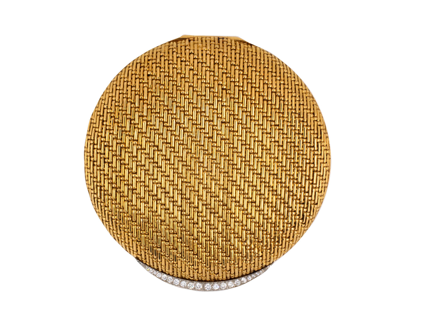 31159 - SOLD - Circa 1955 Van Cleef & Arpels Diamond Mirror Compact