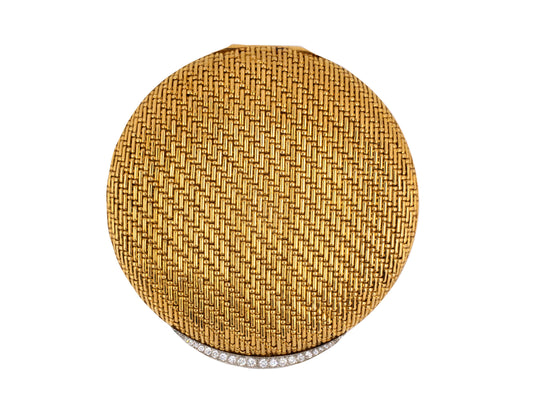31159 - SOLD - Circa 1955 Van Cleef & Arpels Diamond Mirror Compact
