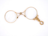 31161 - Art Nouveau Gold Floral Lorgnette