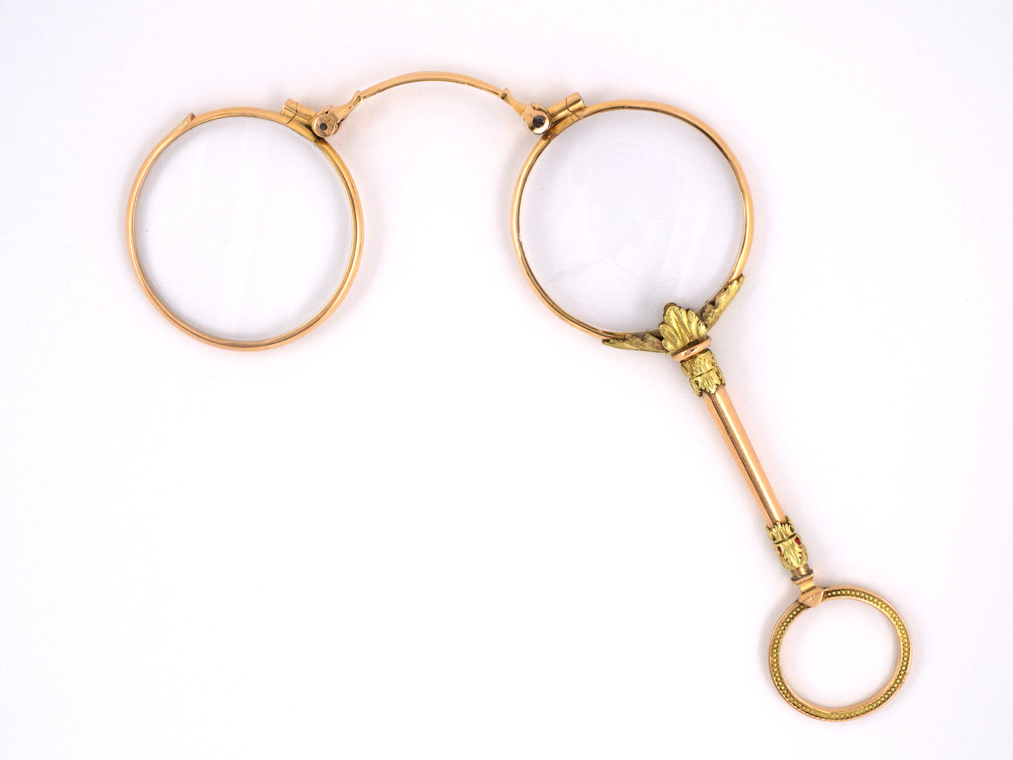 31163 - Art Nouveau Gold French Lorgnette