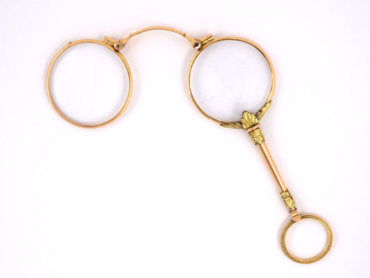 31163 - Art Nouveau Gold French Lorgnette