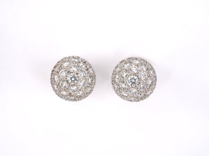 31182 - SOLD - Tiffany Platinum Diamond Ball Cuff Links