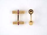 31214 - SOLD - Circa 1967 Tiffany Gold Ruby Cuff Links