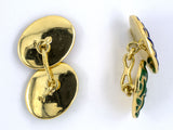 31234 - Gold Enamel Cuff Links