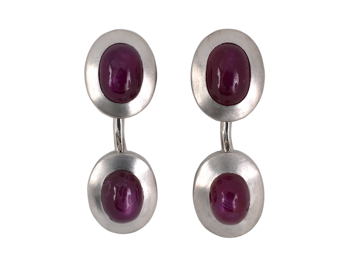 31265 - Art Deco Platinum AGL Burma Star Ruby Cuff Links