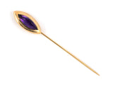 31268 - SOLD - Victorian Gold Amethyst Stick Pin