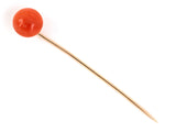 31274 - SOLD - Victorian Gold Coral Stick Pin