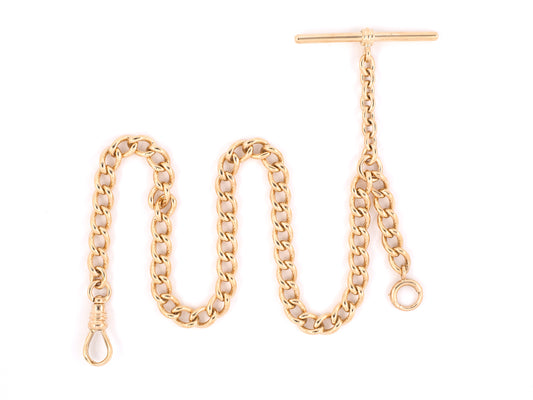 31308 - Victorian Gold Vest Pocket Watch Chain