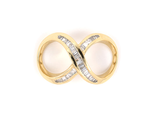 31312 - SOLD - Gold Diamond Infinity Symbol Pearl Enhancer