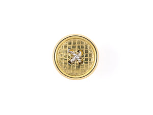 31314 - Gold Button "X" Tie Tack