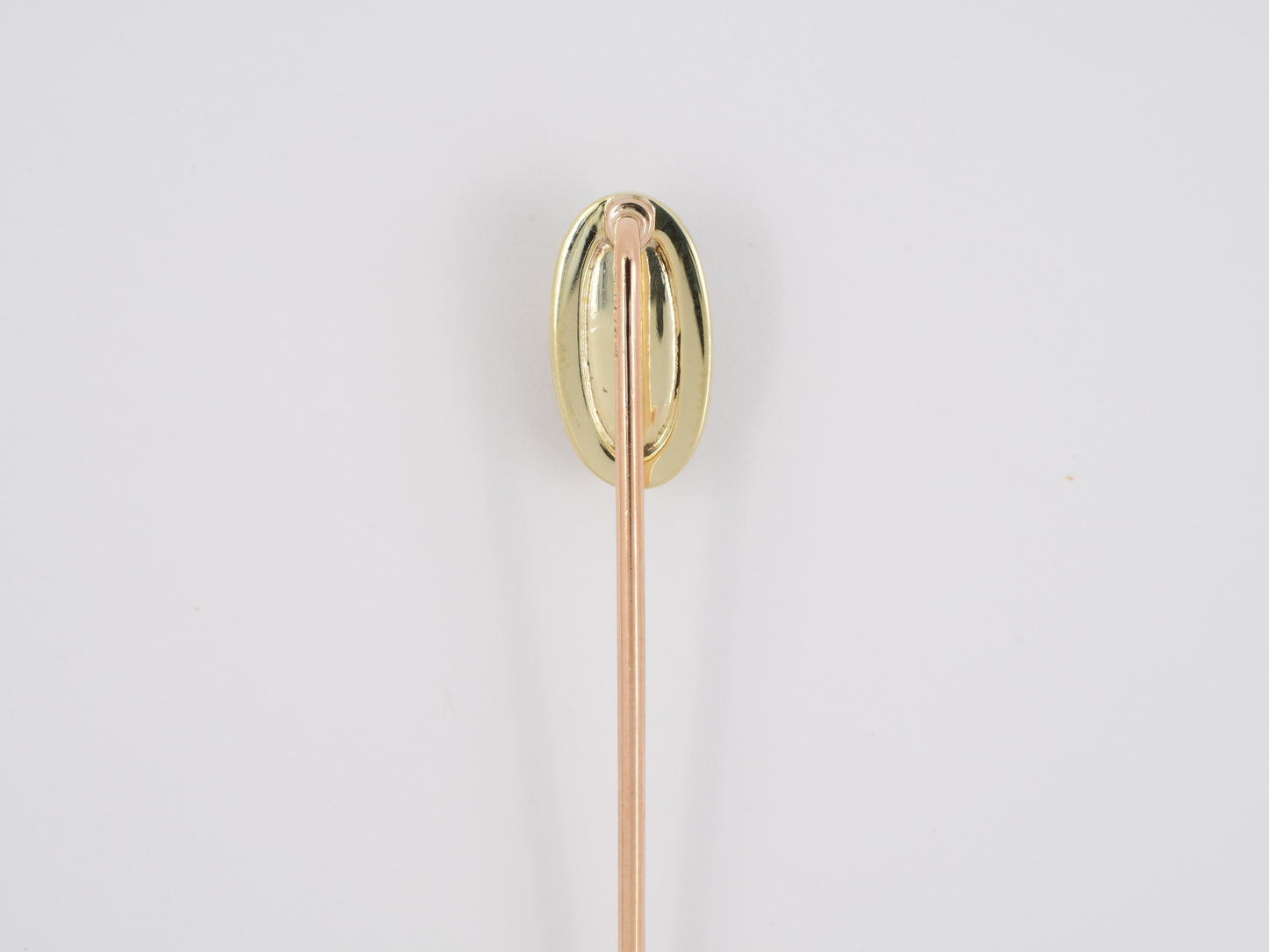 31318 - Victorian Gold Bloodstone Carved Frame Stick Pin