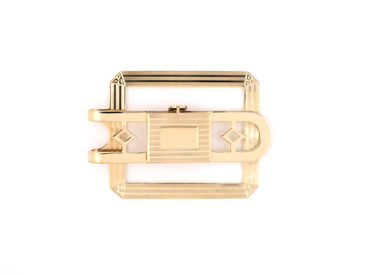 31321 - Circa 1950 Gold Picture Book Locket Center Engraved Money Clip