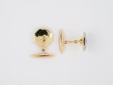 31322 - Art Deco Platinum Gold Diamond Black Onyx Cuff Links