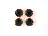31346 - SOLD - Victorian Carter,Gough & Co Gold Bloodstone Red Enamel Cuff Links