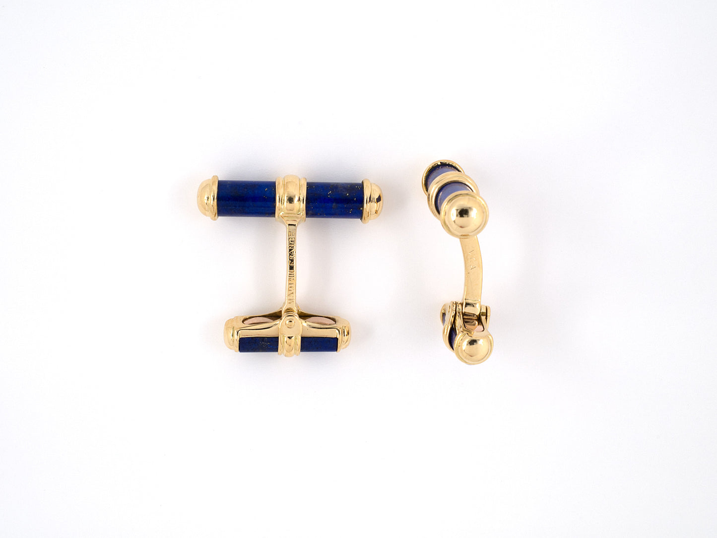 31347 - Van Cleef & Arpels French Gold Lapis Cuff Links