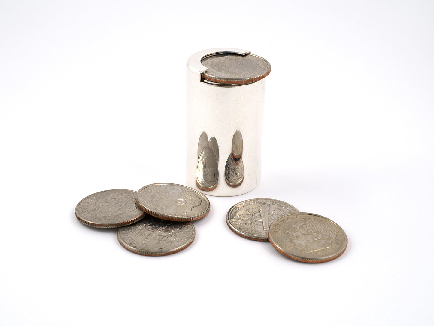 31348 - Circa 1950 Tiffany Sterling Silver Coin Holder