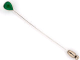 33299 - SOLD - Art Deco Platinum Emerald Stick Pin