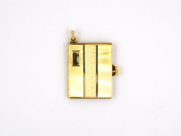 33439 - Art Deco Gold Picture Book Pendant