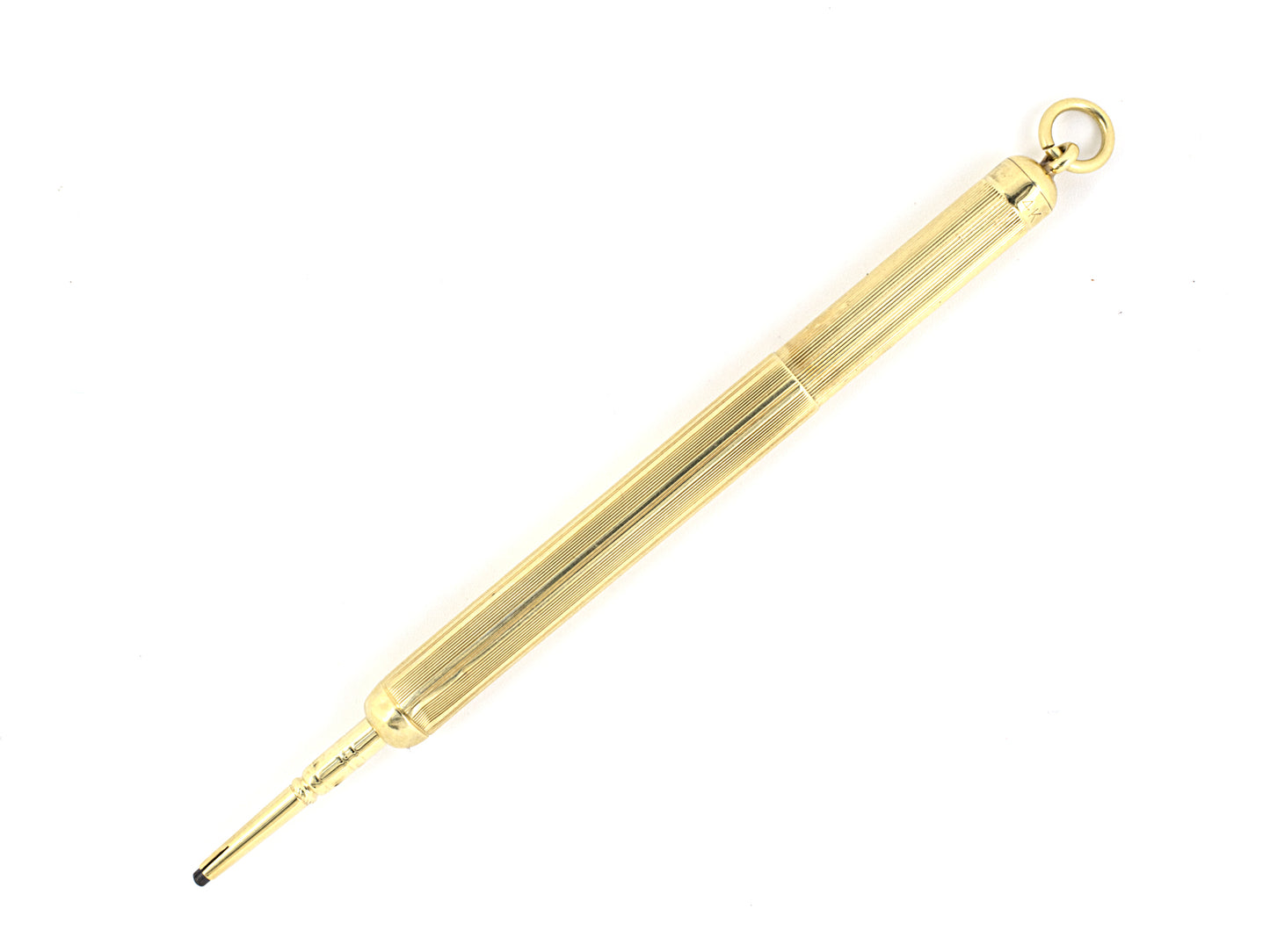 33549 - Art Deco Gold Retractable Pencil Pendant