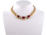 40411 - Circa 1970 Van Cleef & Arpels Gold AGL Ruby Diamond Necklace