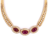 40411 - Circa 1970 Van Cleef & Arpels Gold AGL Ruby Diamond Necklace