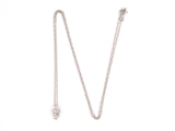 40493 - SOLD - Platinum Diamond F Pendant Necklace