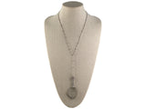 40968 - Platinum Diamond Filigree Bar Link Sautoir Necklace