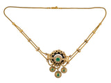 41335 - Victorian Circa 1860 French Diamond Emerald Necklace