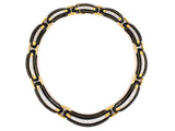 41416 - Circa 1985 Webb Gold Platinum Diamond Enamel Necklace