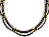 41416 - Circa 1985 Webb Gold Platinum Diamond Enamel Necklace