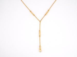 41589 - Gold Carved Ornament Sautoir Necklace