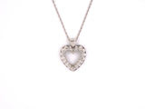 41993 - SOLD - Gold Diamond Heart Pendant Necklace