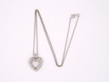 41993 - SOLD - Gold Diamond Heart Pendant Necklace