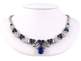 42092 - Circa 1957 Tiffany Platinum AGL Sapphire Diamond Necklace