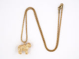 42313 - SOLD - Gold Sheepdog Dog Pendant Necklace