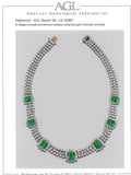 42454 - Circa 1960s Platinum Gold AGL Colombian Emerald Diamond Necklace