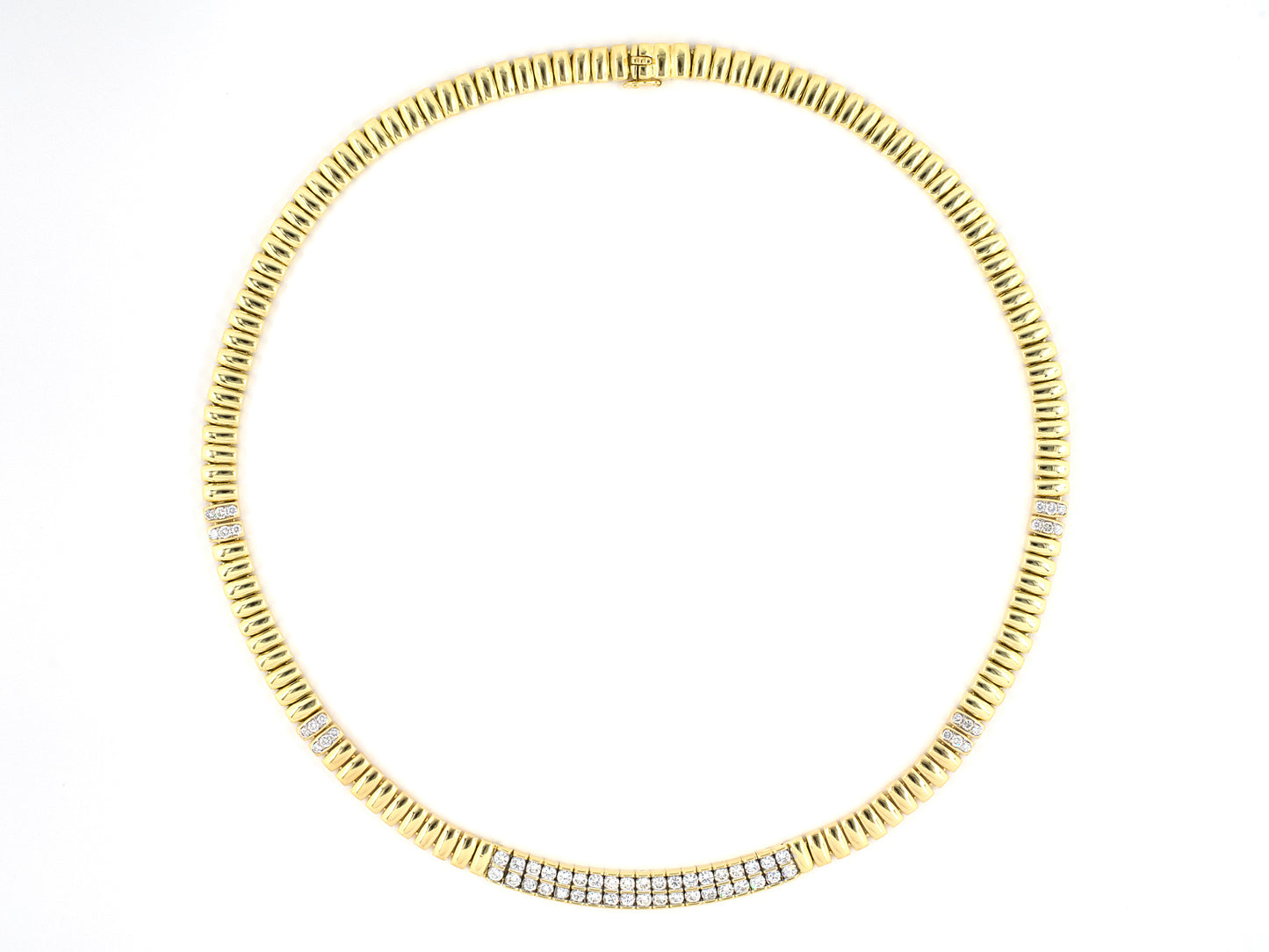 42504 - Gold Diamond Flexible Link Necklace